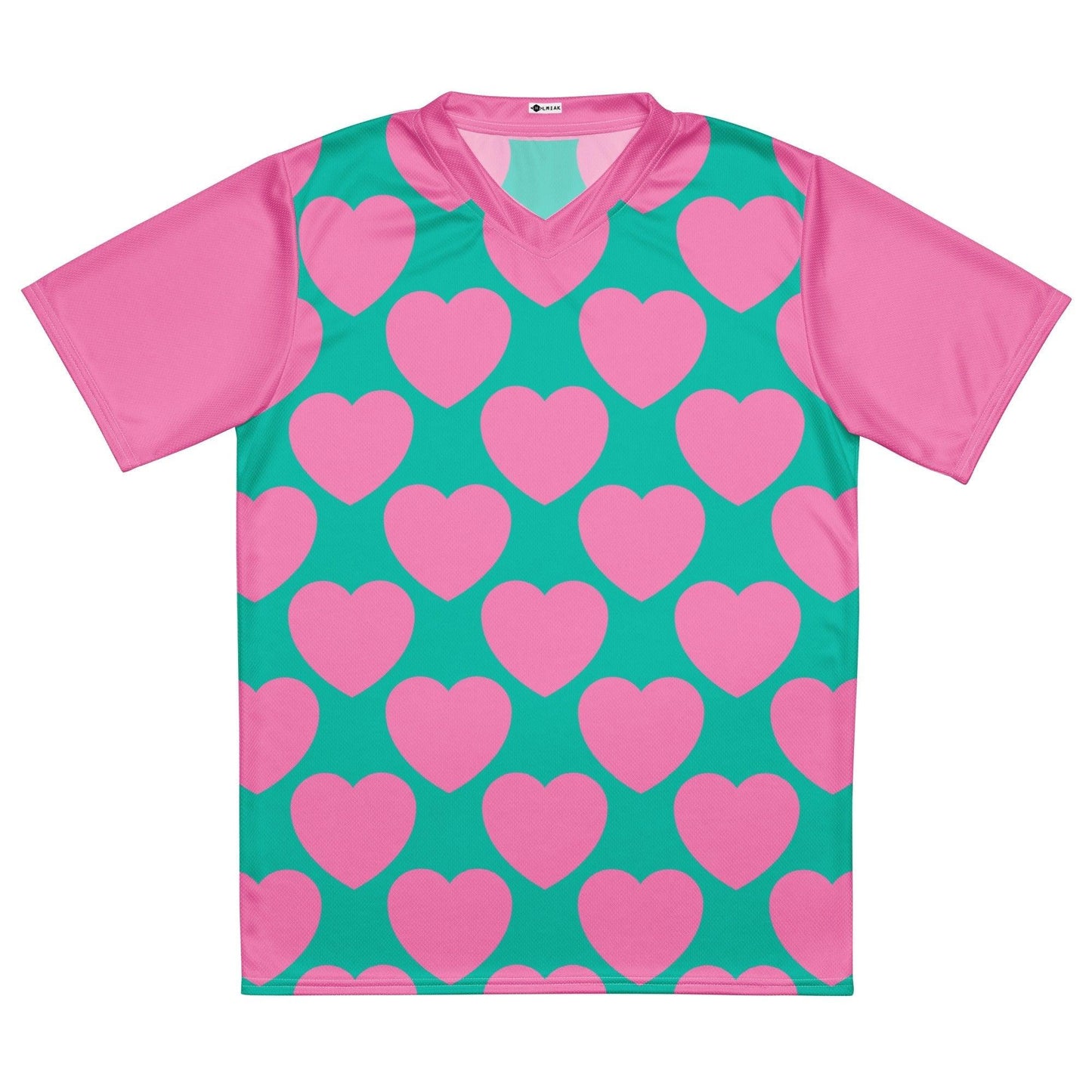 Sports Jersey - ELLIE LOVE pink mint - Bold heart print 6XL