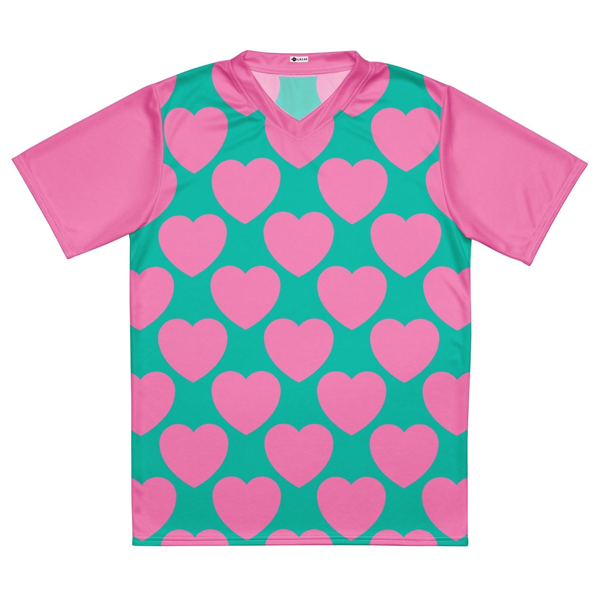 Sports Jersey - ELLIE LOVE pink mint - Bold heart print 6XL