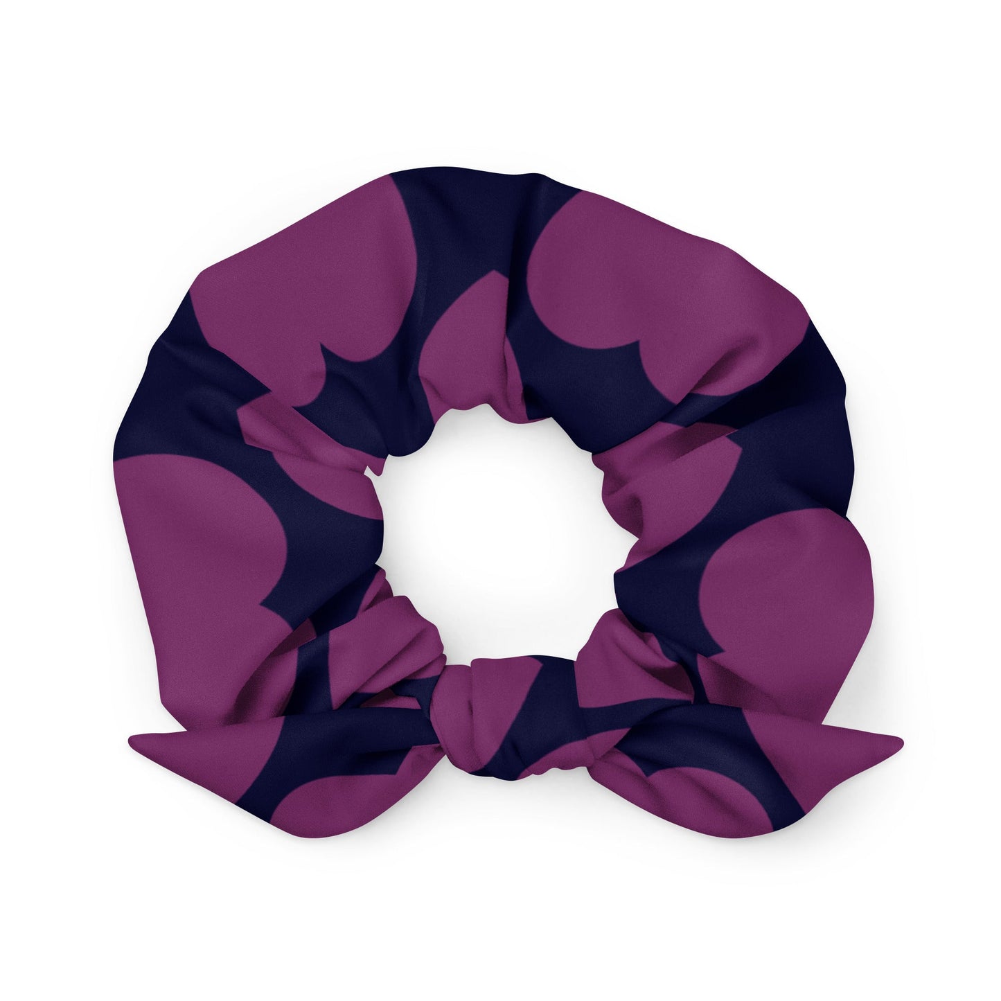 Scrunchie - ELLIE LOVE plum - Bold Heart Print