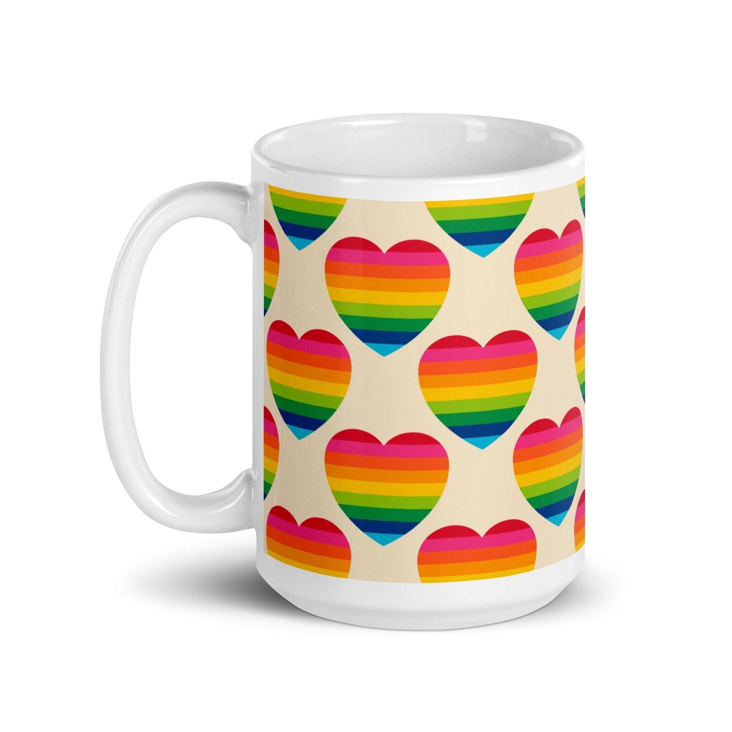 Mug - ELLIE LOVE rainbow - Bold heart print