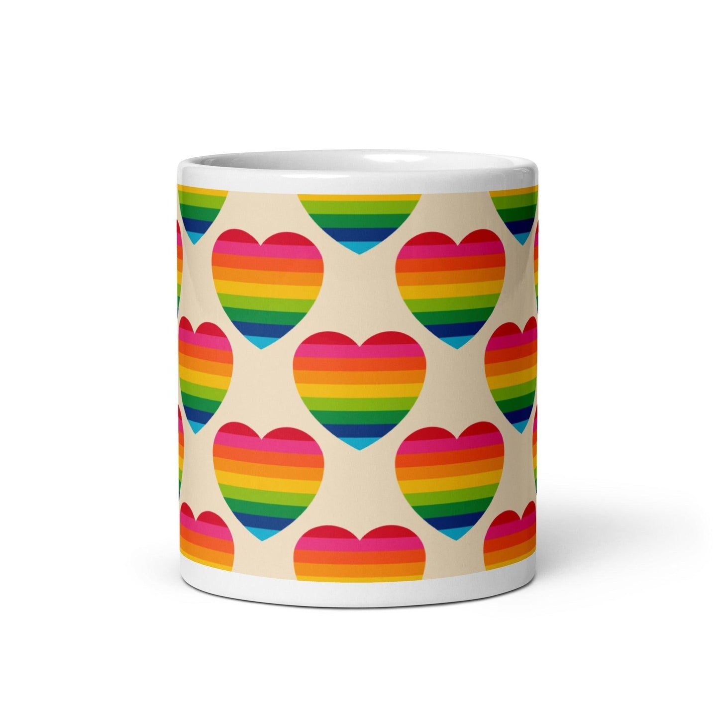 Mug - ELLIE LOVE rainbow - Bold heart print