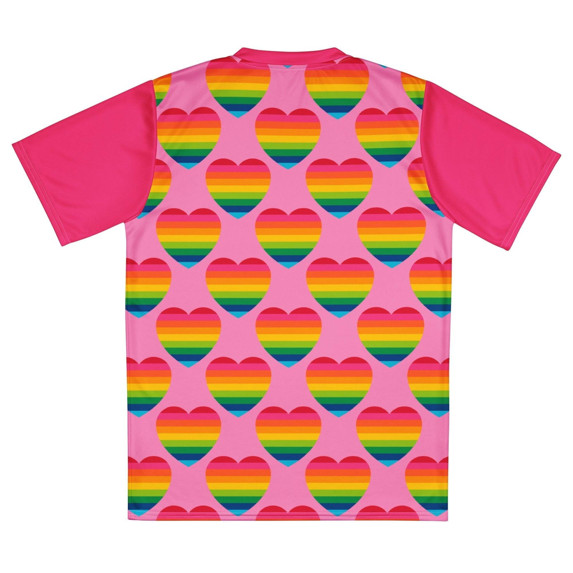 Sports Jersey - ELLIE LOVE rainbow pink - Bold heart print