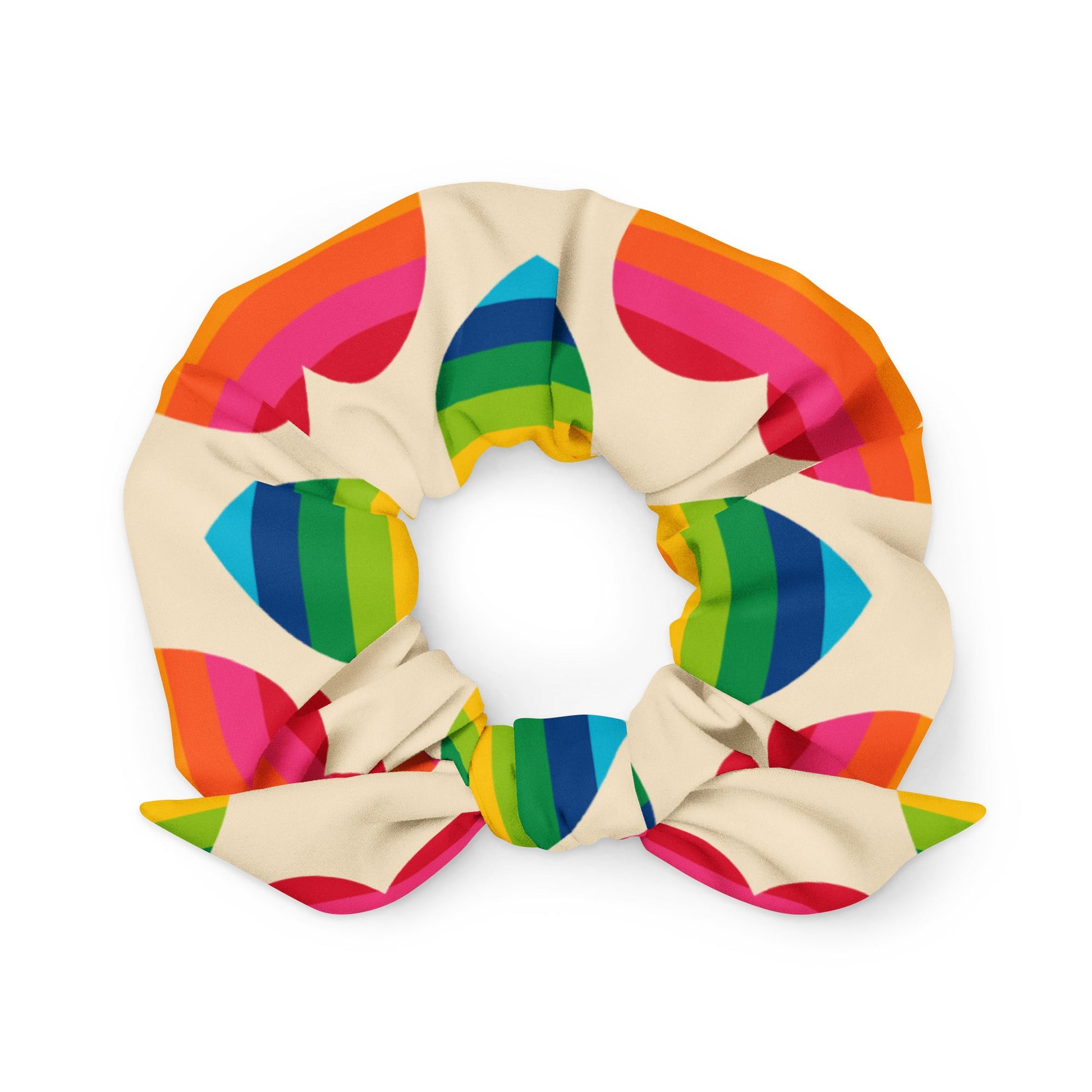 Scrunchie - ELLIE LOVE rainbow - Bold Heart Print