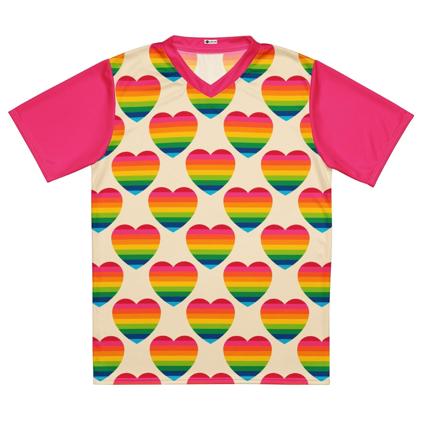 Sports Jersey - ELLIE LOVE rainbow - Bold heart print 6XL
