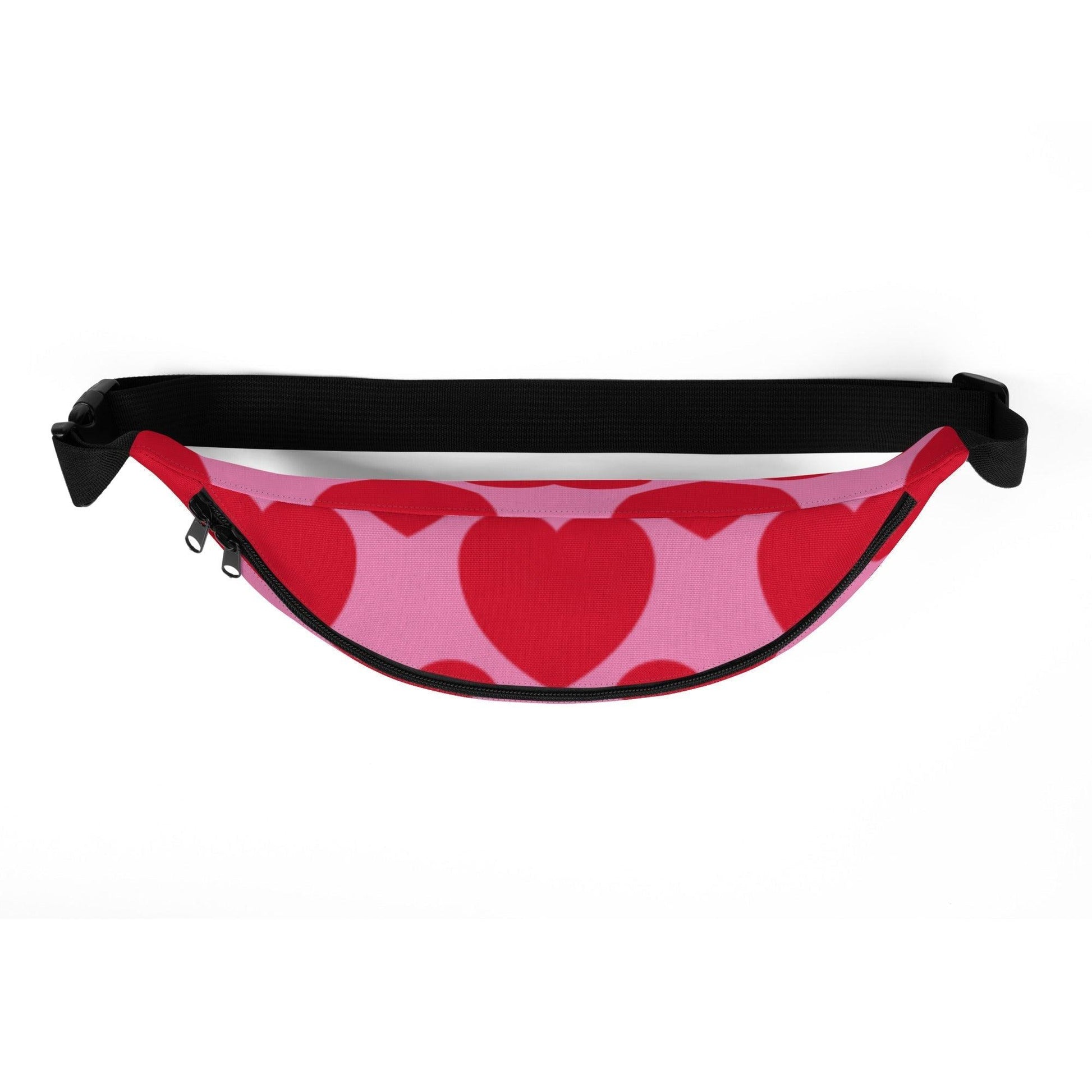 Fanny Pack - ELLIE LOVE red - Bold Heart Print