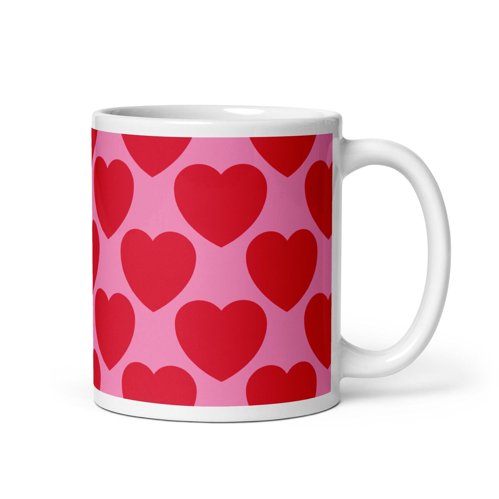 Mug - ELLIE LOVE red - Bold heart print