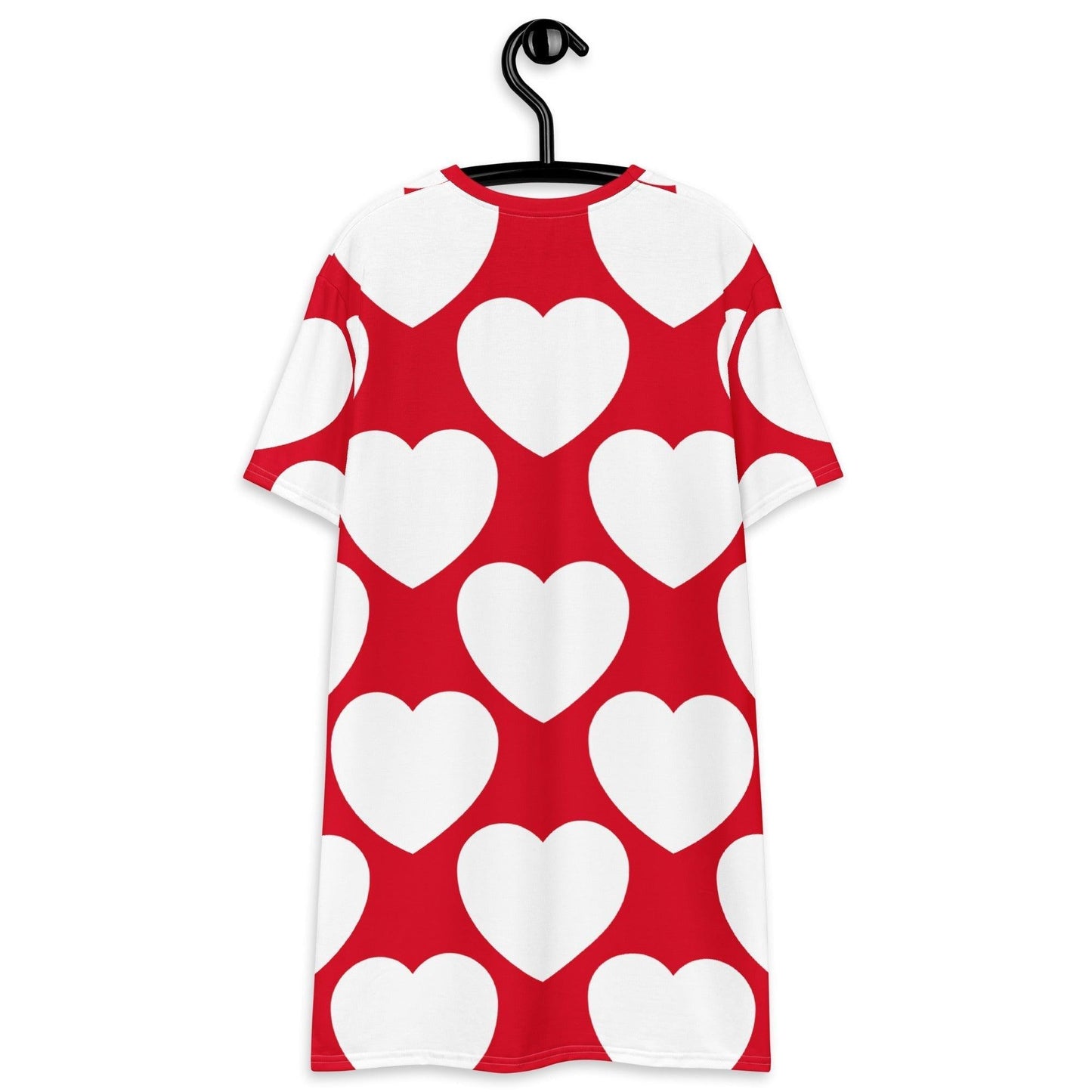 T-shirt dress - ELLIE LOVE red white - Bold heart print