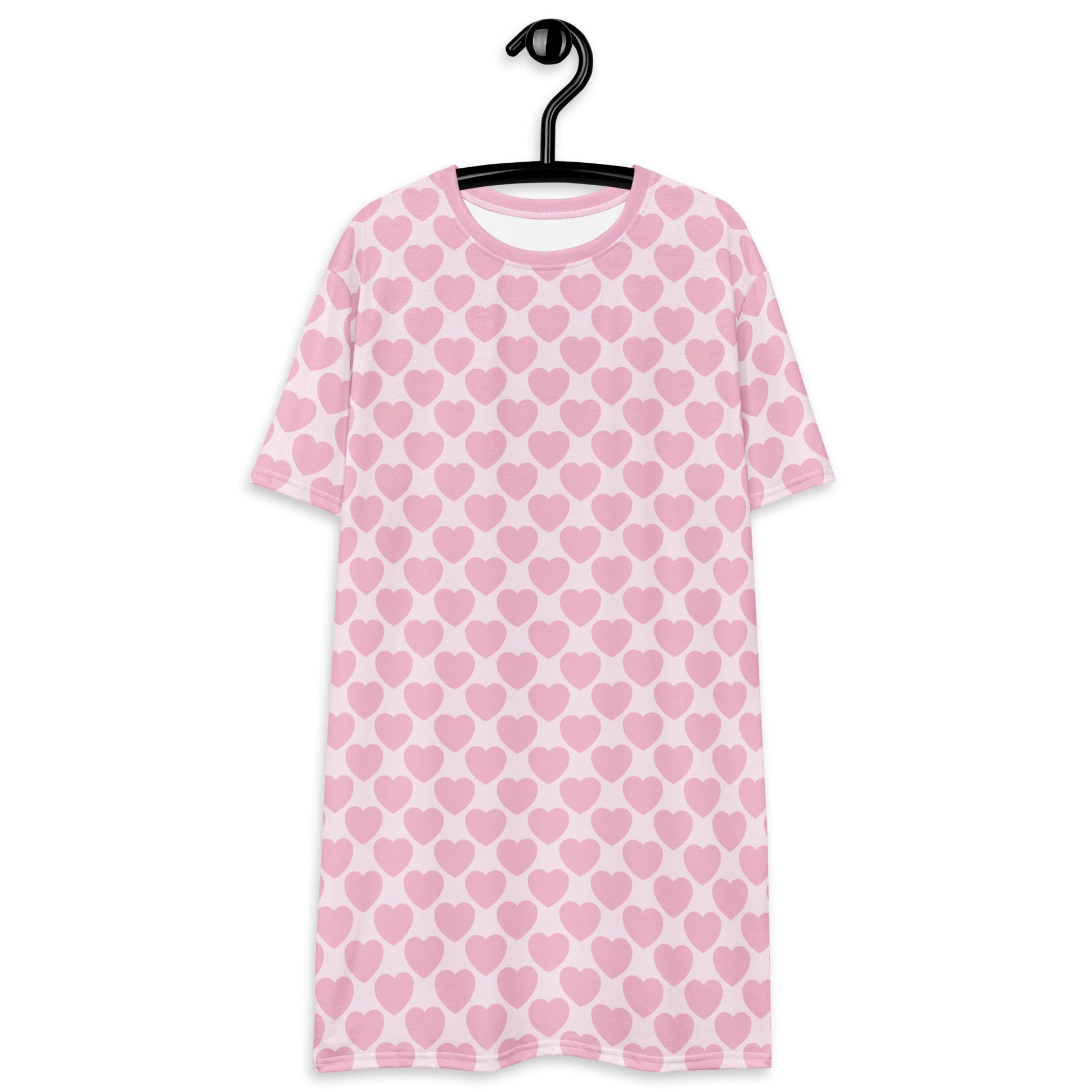 T-shirt dress - ELLIE LOVE tender pink - Bold heart print 6XL