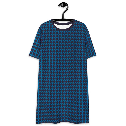 T-shirt dress - ELLIE mini blue - Classic floral print 6XL
