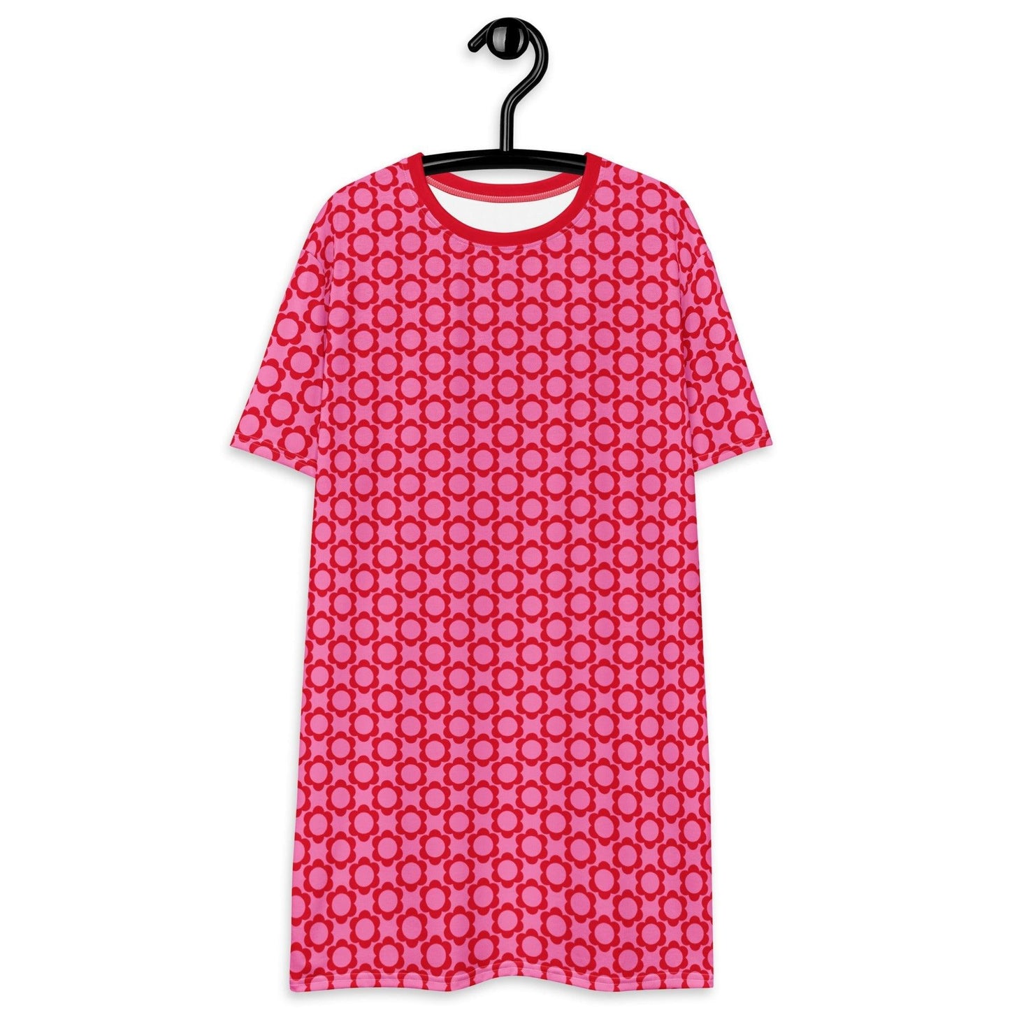 T-shirt dress - ELLIE mini red - Classic floral print 6XL
