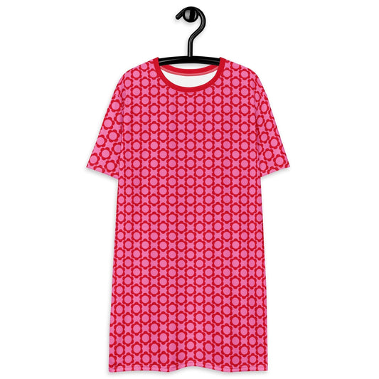 T-shirt dress - ELLIE mini red - Classic floral print 6XL