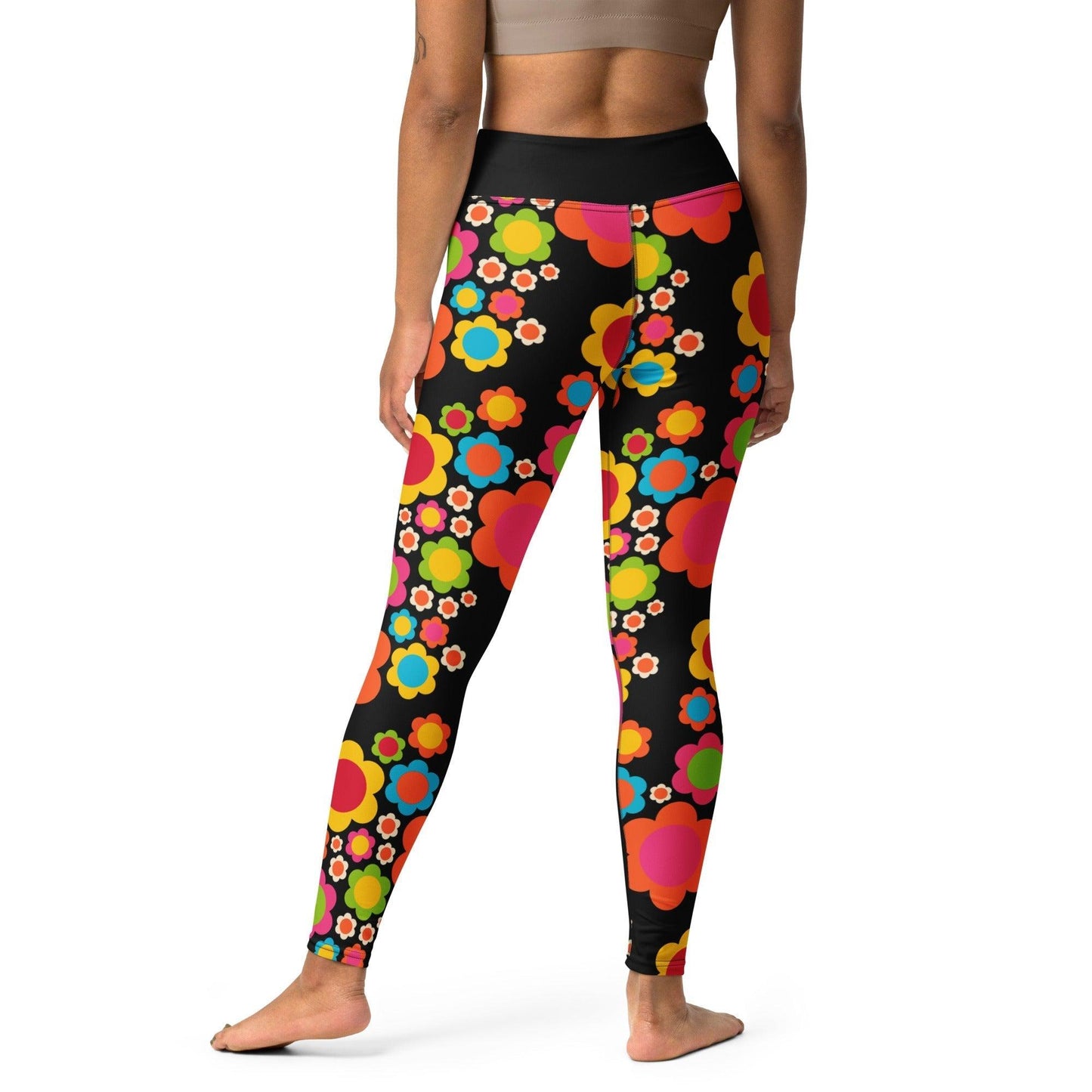 Yoga leggings -2- ELLIE MIX - Colorful flower mix print