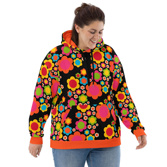 Hoodie - ELLIE MIX - Colorful flower mix print 6XL