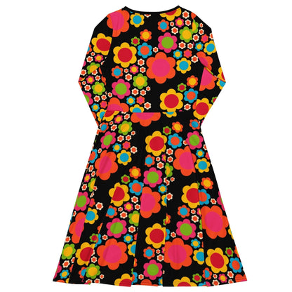 Midi dress - ELLIE MIX - Colorful flower mix print
