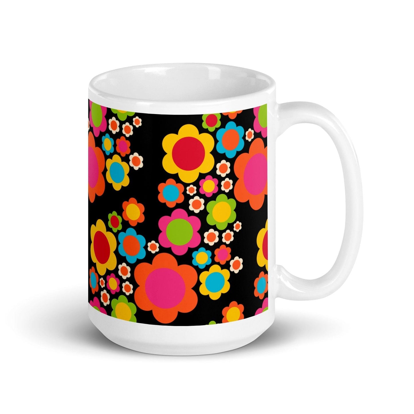 Mug - ELLIE MIX - Colorful flower mix print 15 oz