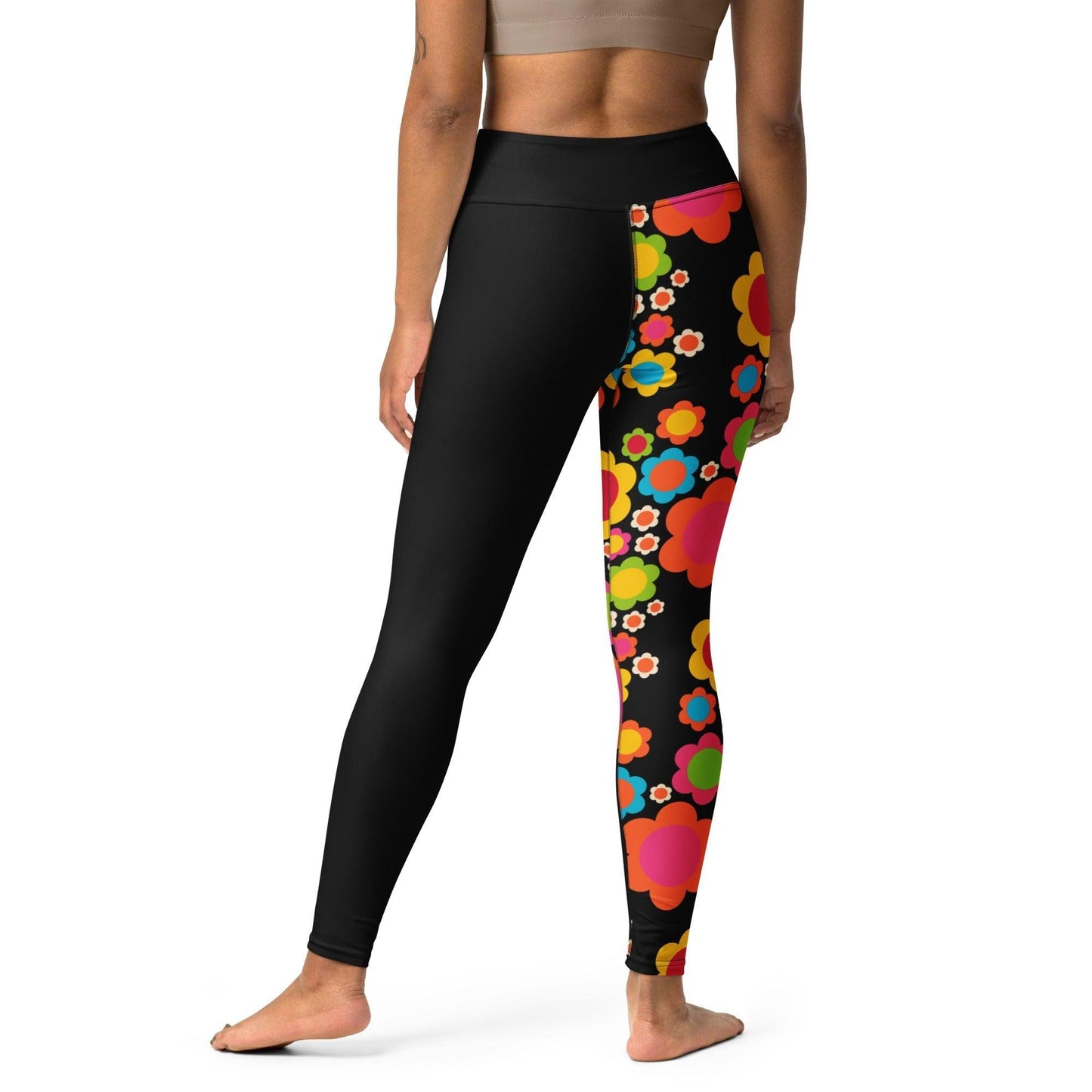 Yoga leggings - ELLIE MIX - Colorful flower mix print