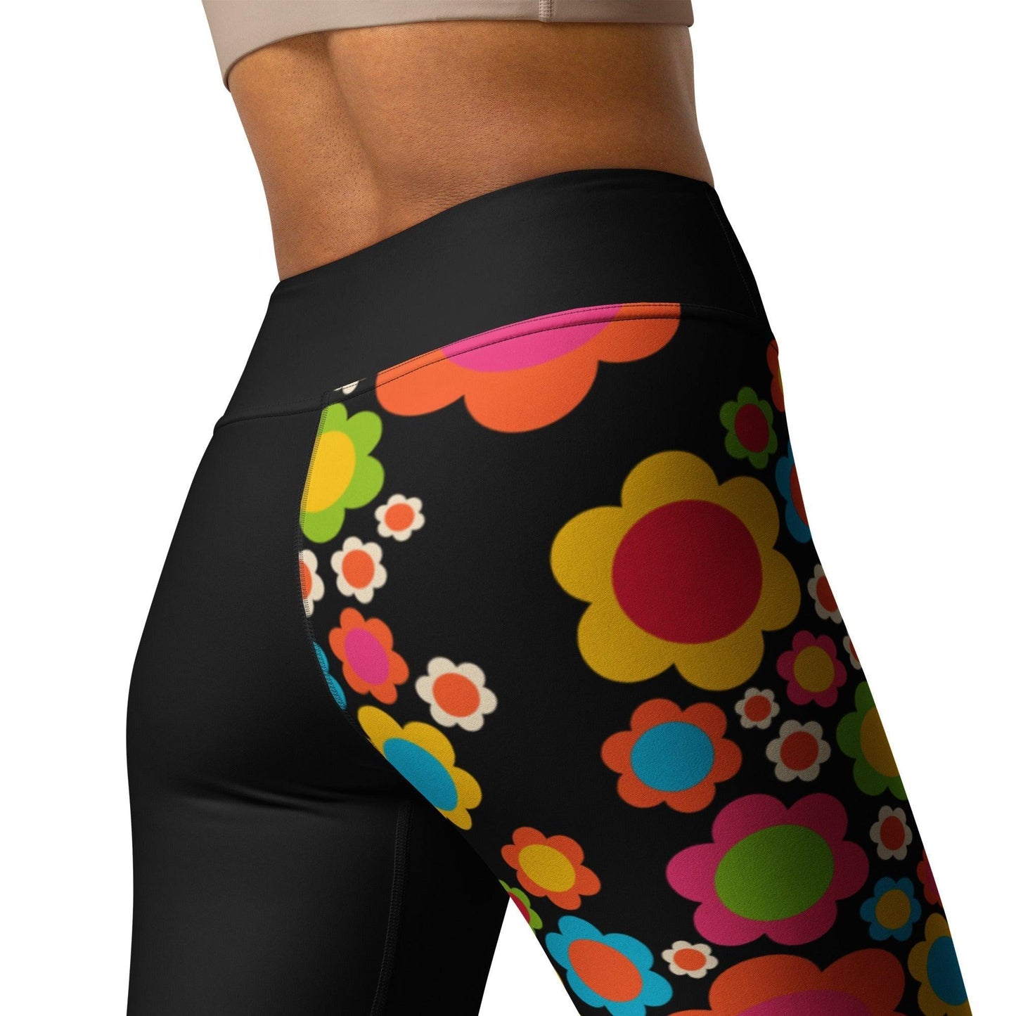 Yoga leggings - ELLIE MIX - Colorful flower mix print