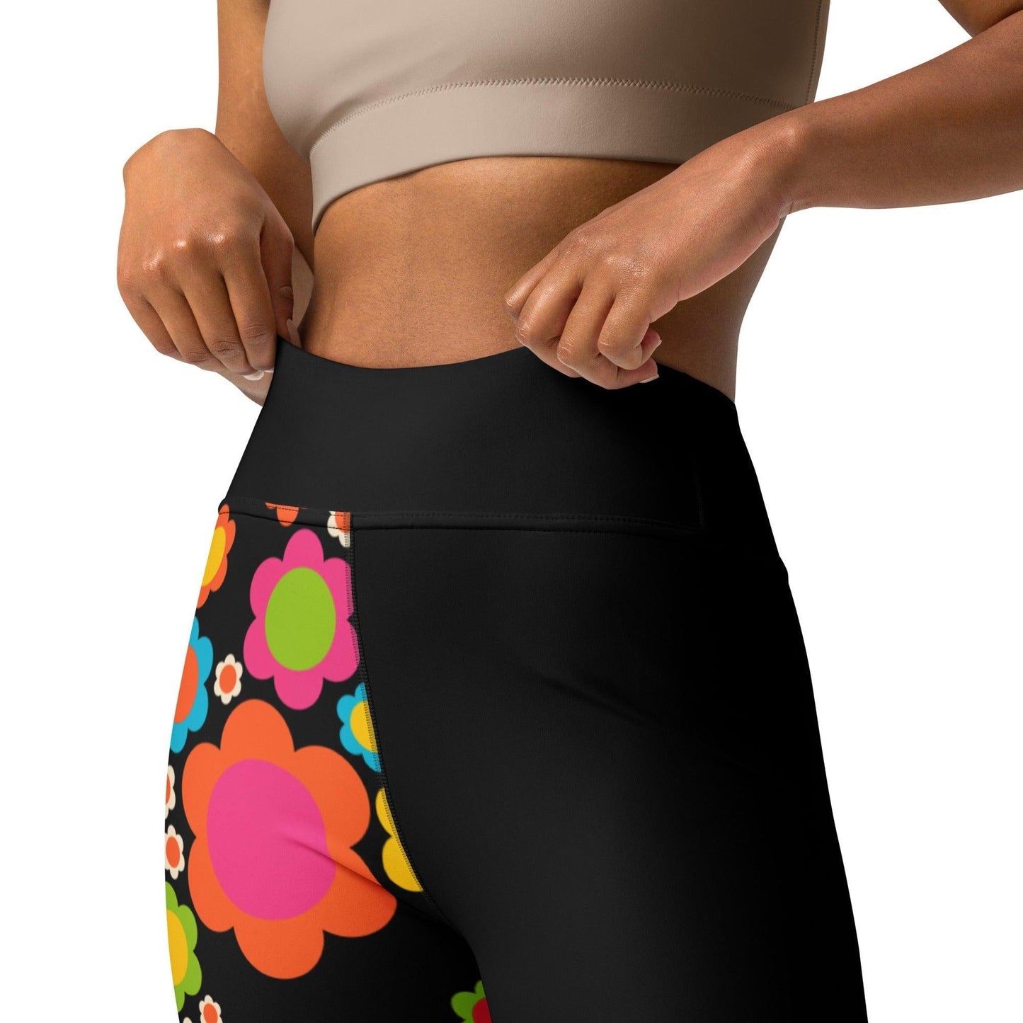 Yoga leggings - ELLIE MIX - Colorful flower mix print