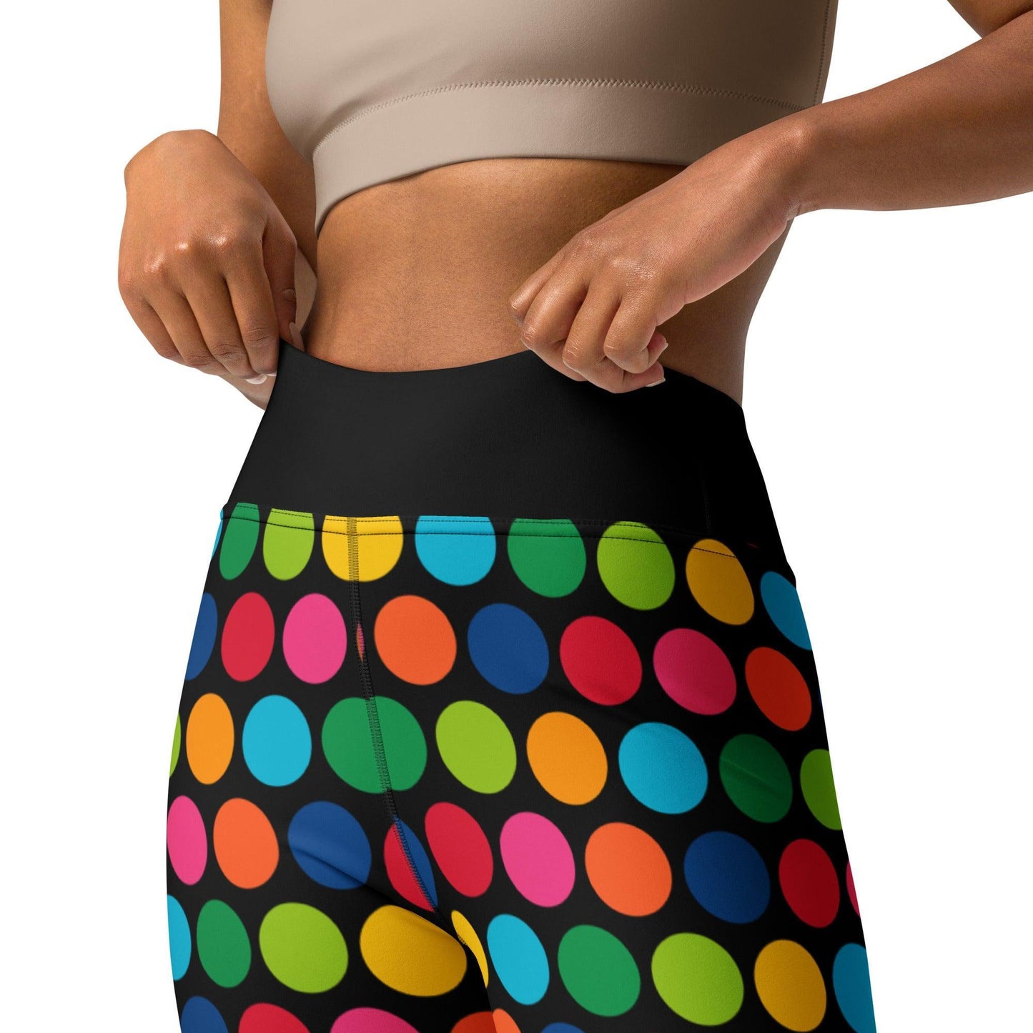 Yoga leggings - ELLIE rainbow dot - Classic floral print