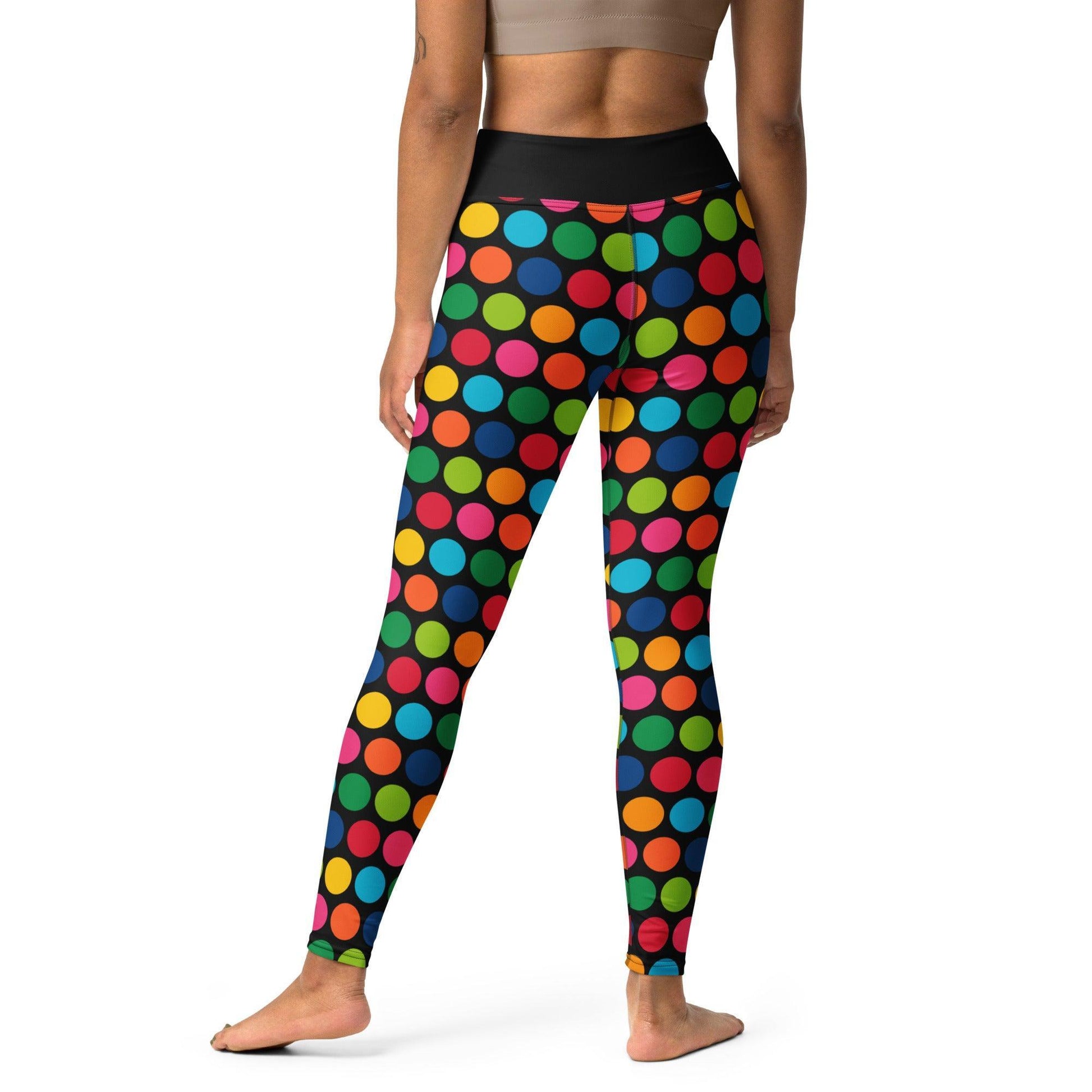 Yoga leggings - ELLIE rainbow dot - Classic floral print