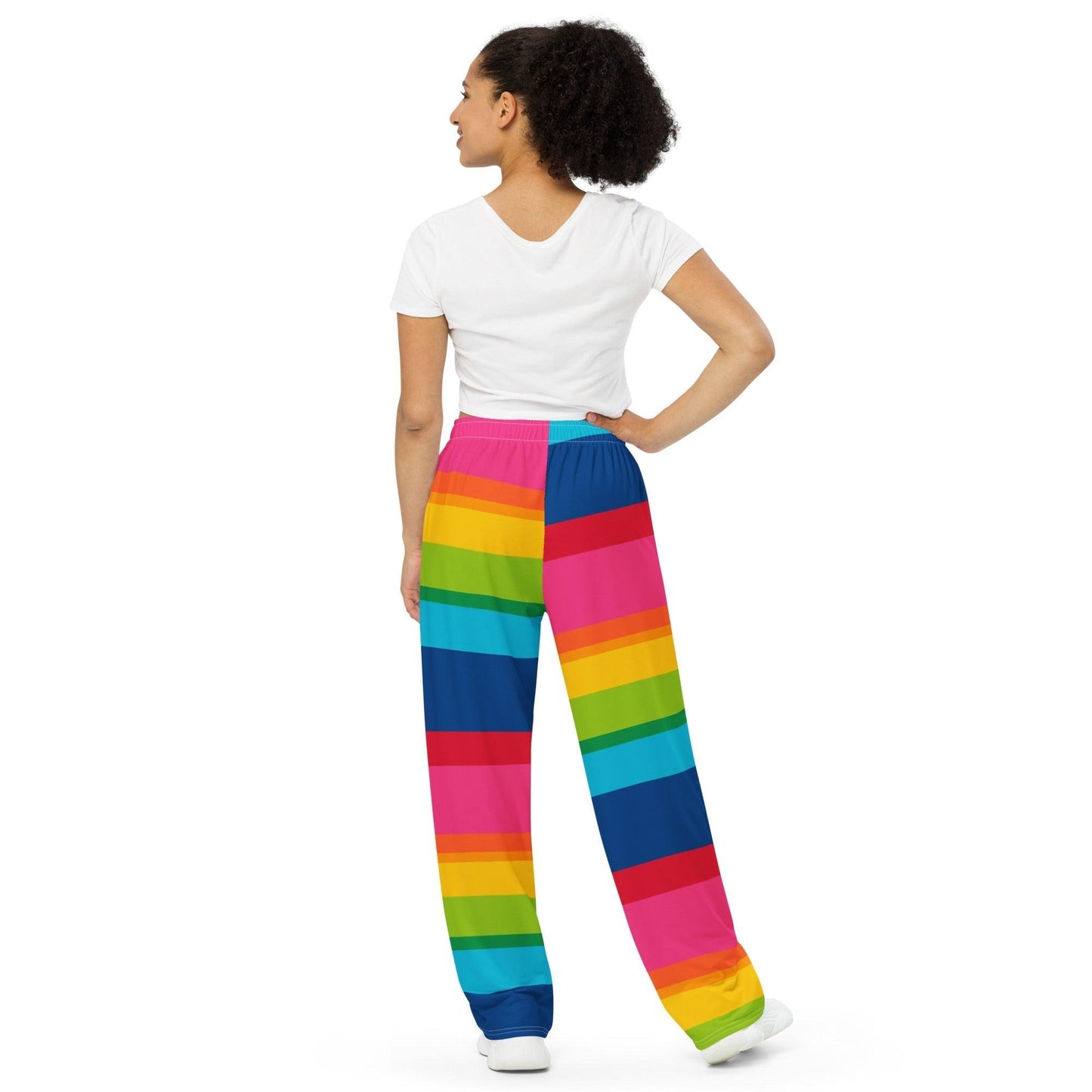 Pants - ELLIE rainbow stripe - Rainbow stripe print