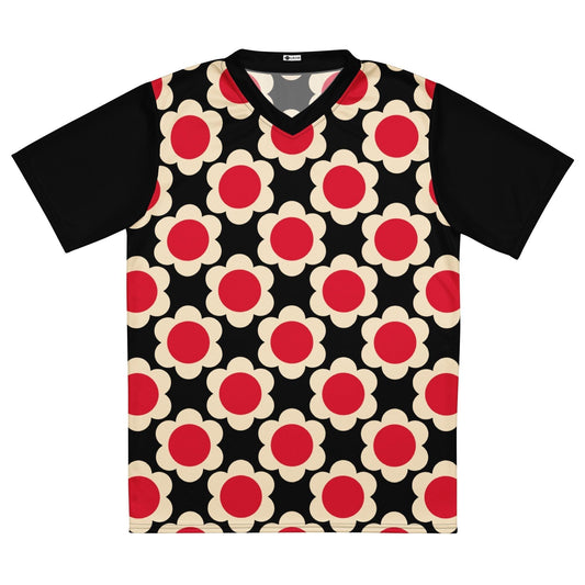 Sports Jersey - ELLIE red black - Classic floral print 6XL