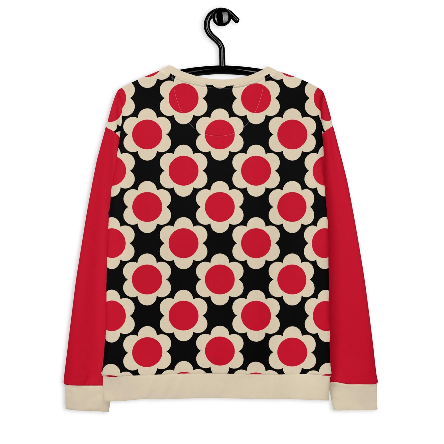 Sweatshirt - ELLIE red black - Classic floral print