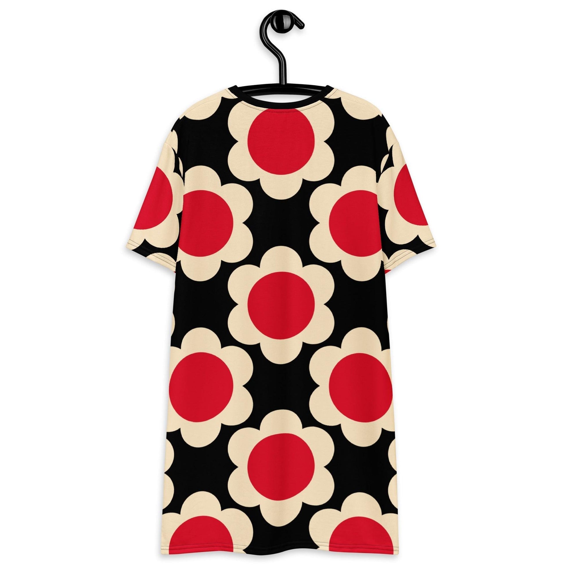 T-shirt dress - ELLIE red black - Classic floral print