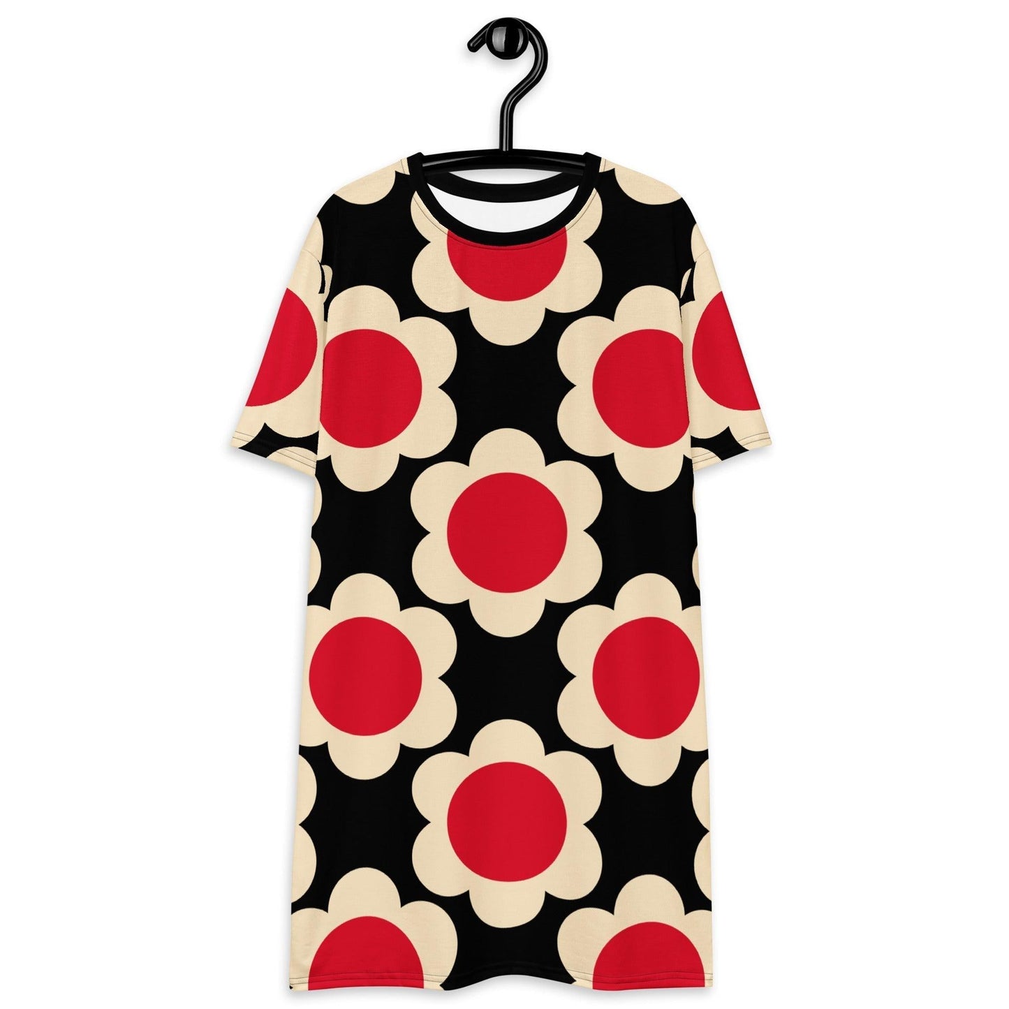 T-shirt dress - ELLIE red black - Classic floral print 6XL