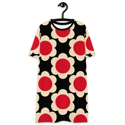 T-shirt dress - ELLIE red black - Classic floral print 6XL
