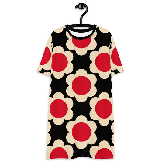 T-shirt dress - ELLIE red black - Classic floral print 6XL