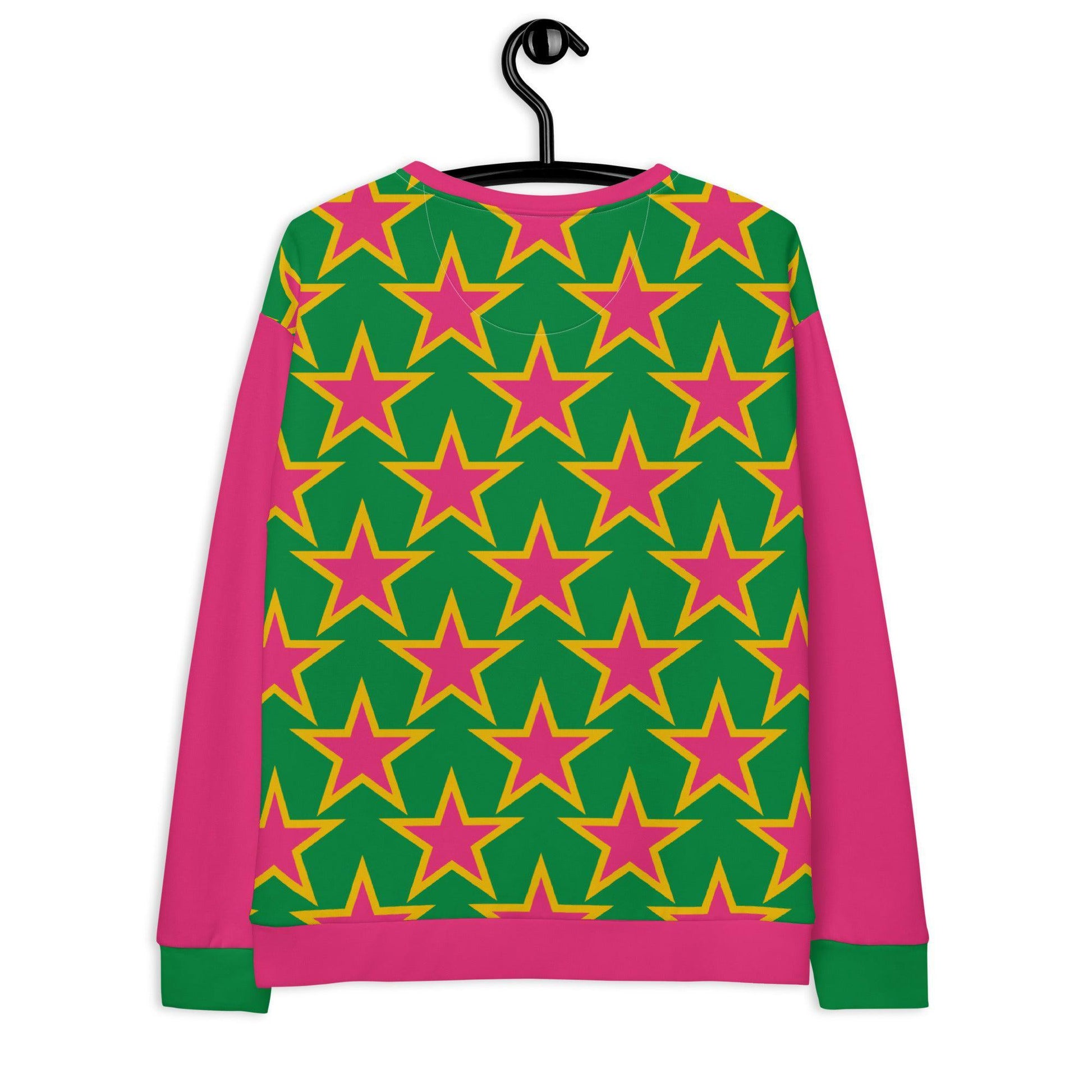 Sweatshirt - ELLIE STAR green - Classic stars print