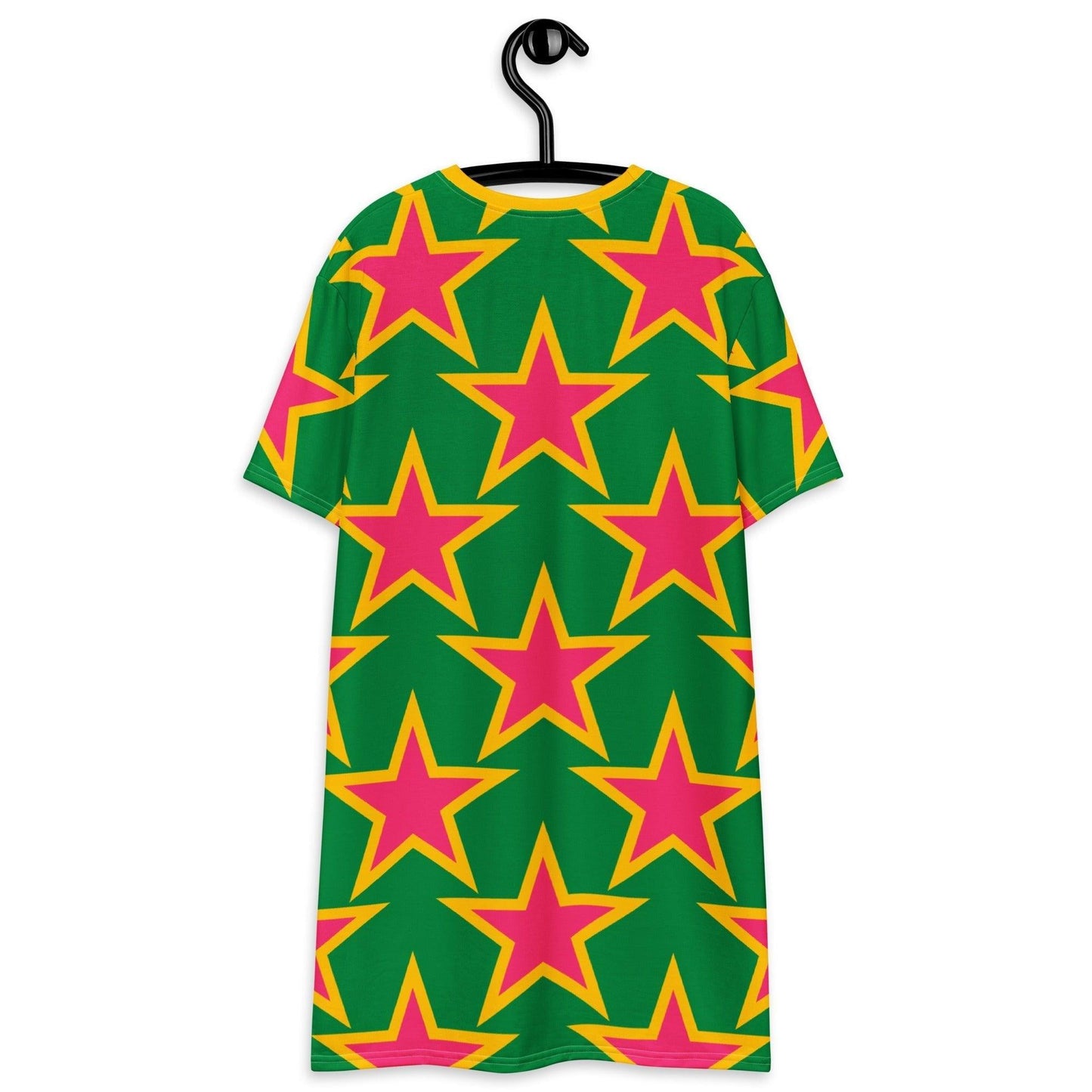 T-shirt dress - ELLIE STAR green - Classic stars print