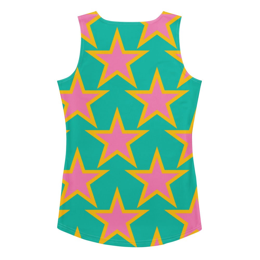 Tank top - ELLIE STAR mint - Classic stars print XL