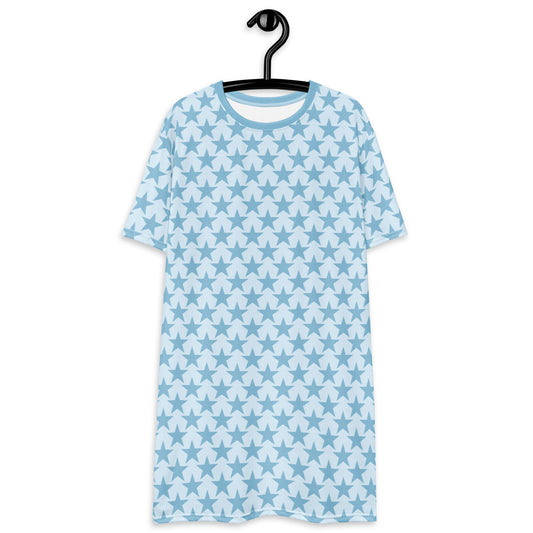 T-shirt dress - ELLIE STAR tender blue - Classic stars print 6XL