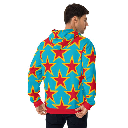Hoodie - ELLIE STAR turquoise - Classic stars print