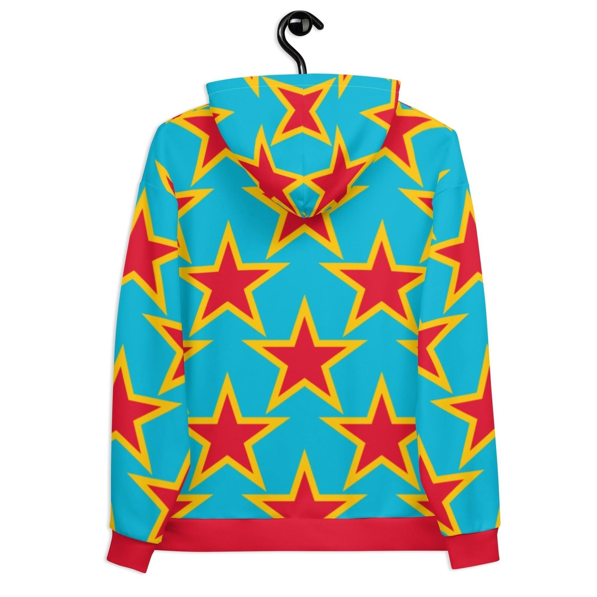 Hoodie - ELLIE STAR turquoise - Classic stars print