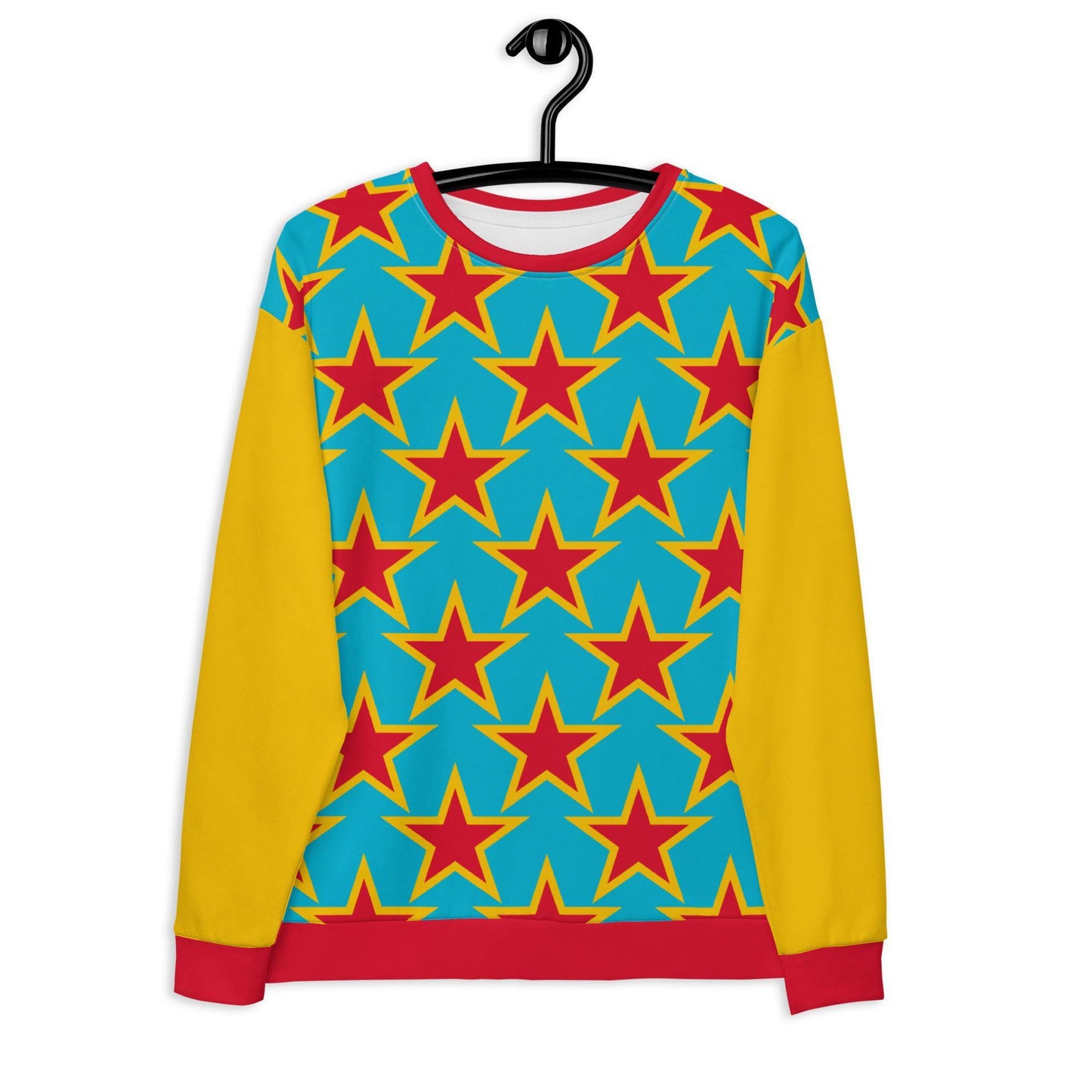 Sweatshirt - ELLIE STAR turquoise - Classic stars print 3XL