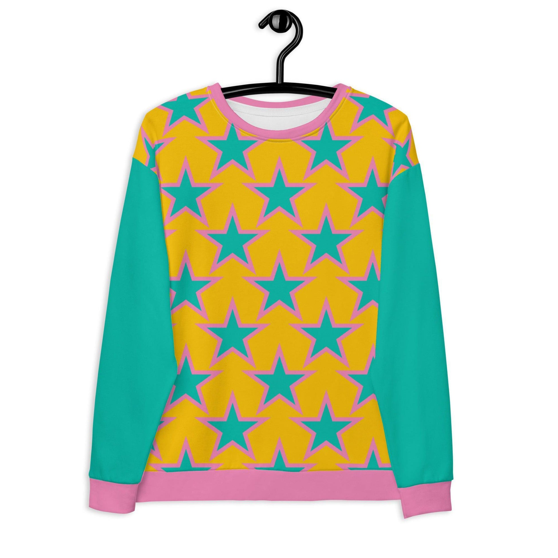 Sweatshirt - ELLIE STAR yellow - Classic stars print 3XL