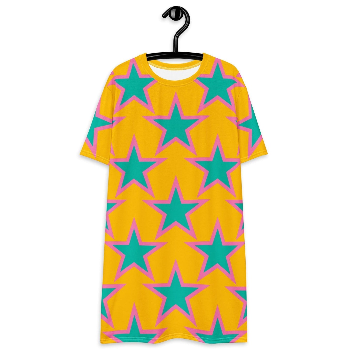 T-shirt dress - ELLIE STAR yellow - Classic stars print 6XL