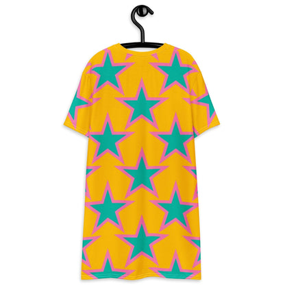 T-shirt dress - ELLIE STAR yellow - Classic stars print