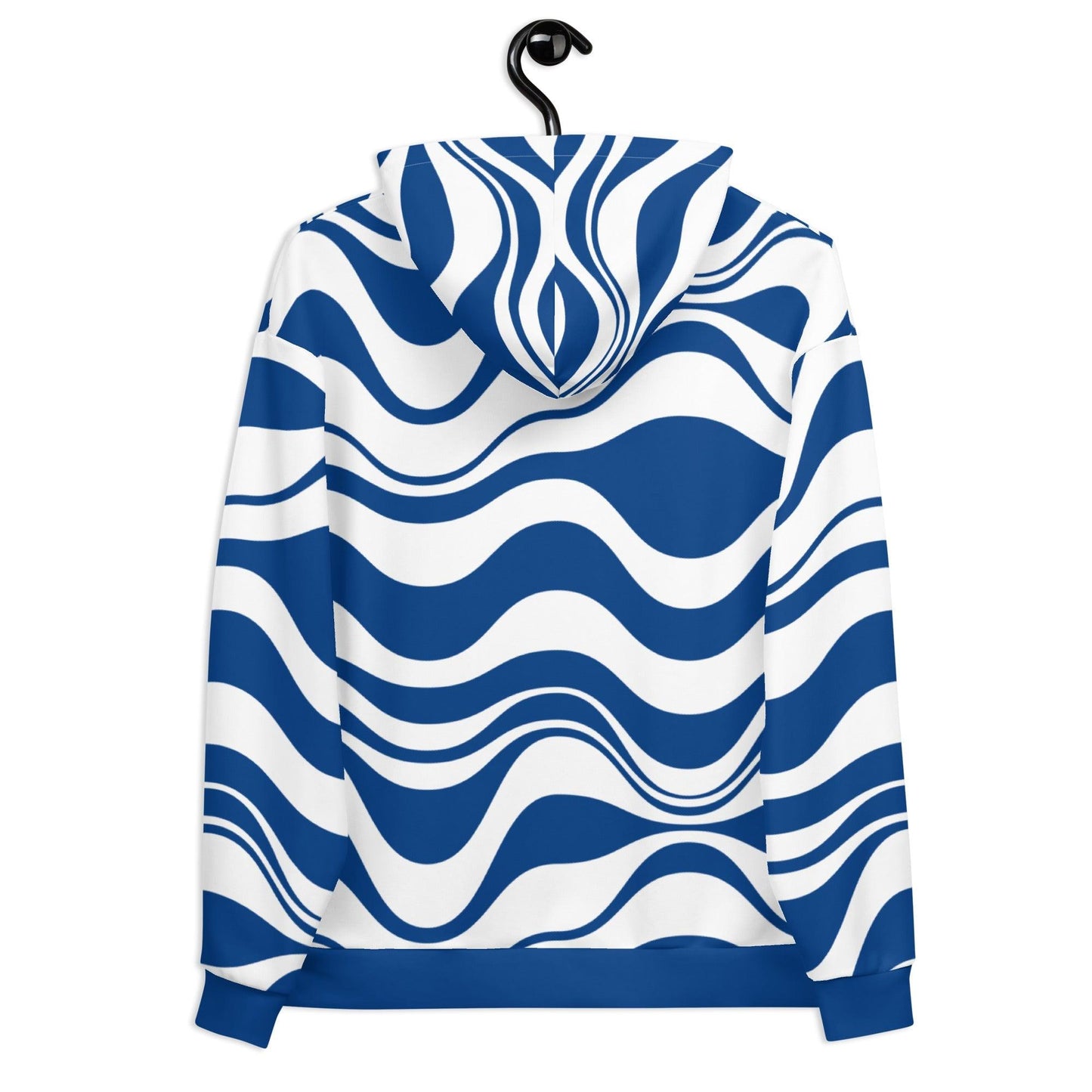 Hoodie - ENERGY WAVES blue - Wavy stripe print