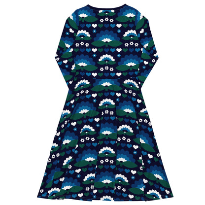 Midi Dress - FALL IN LOVE magic blue