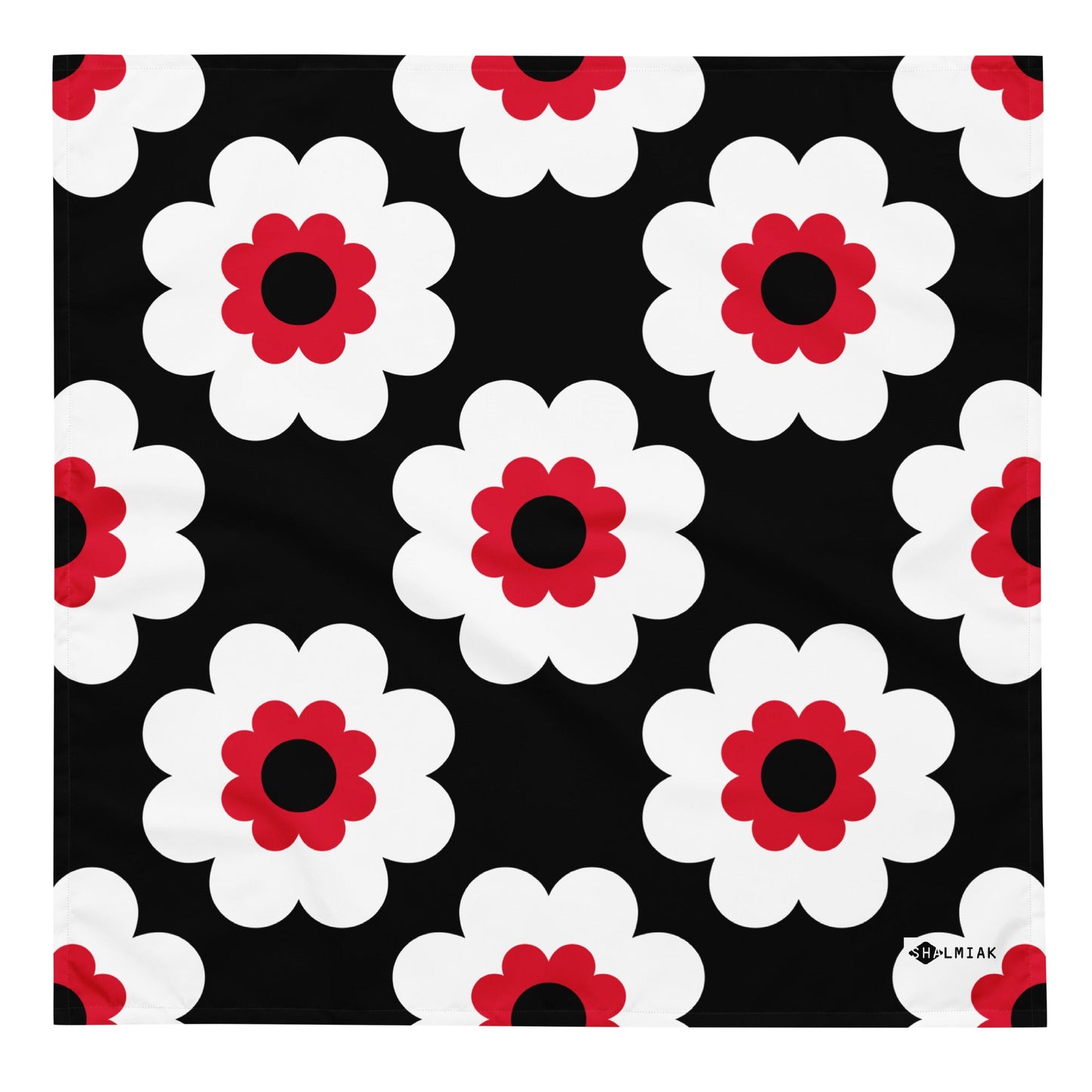Bandana - FANCY BLOOM red black