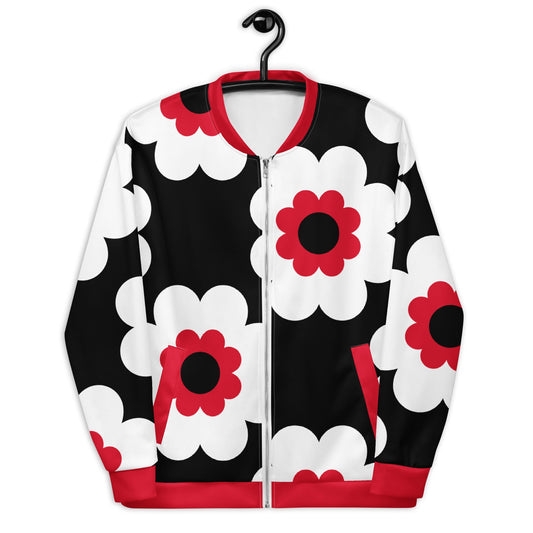 Bomber Jacket - FANCY BLOOM red black