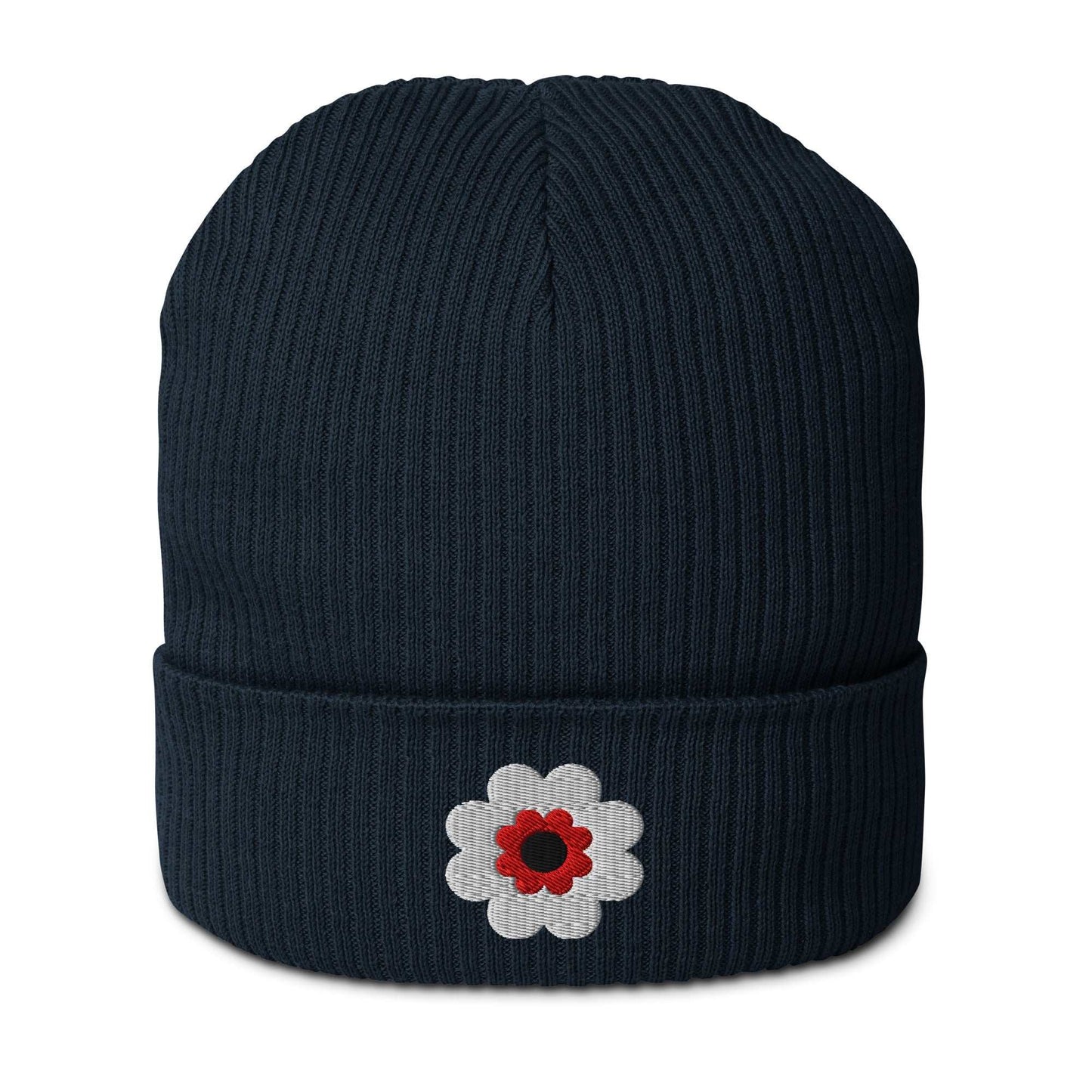 Beanie - FANCY BLOOM red white