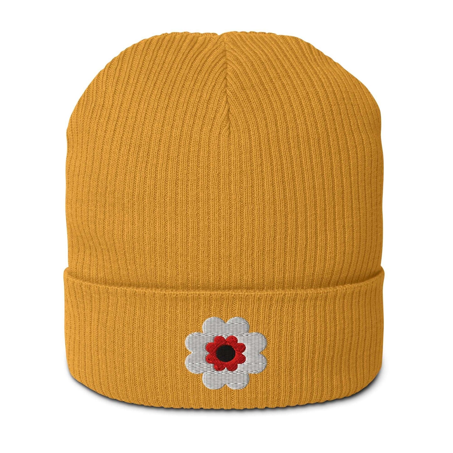 Beanie - FANCY BLOOM red white