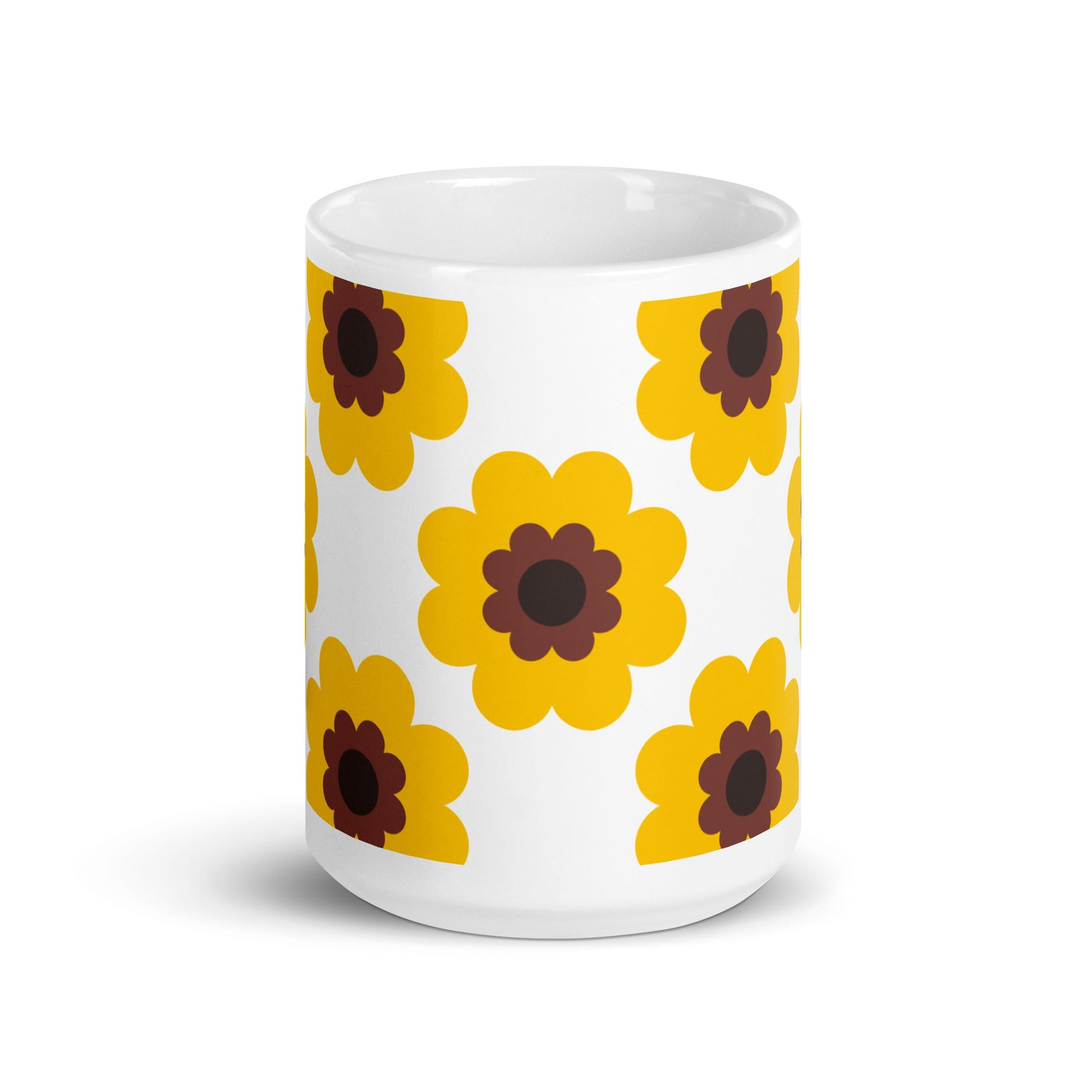 Mug - FANCY BLOOM yellow - Pretty floral print