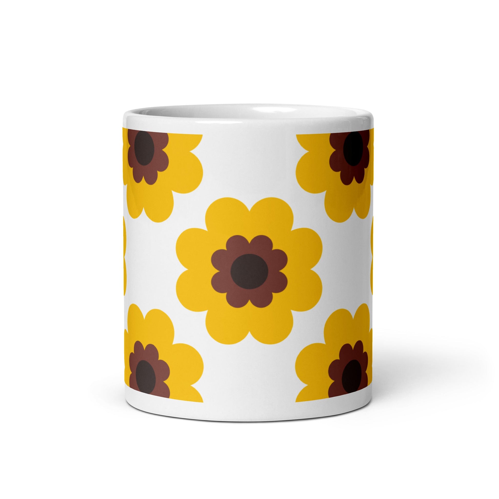 Mug - FANCY BLOOM yellow - Pretty floral print