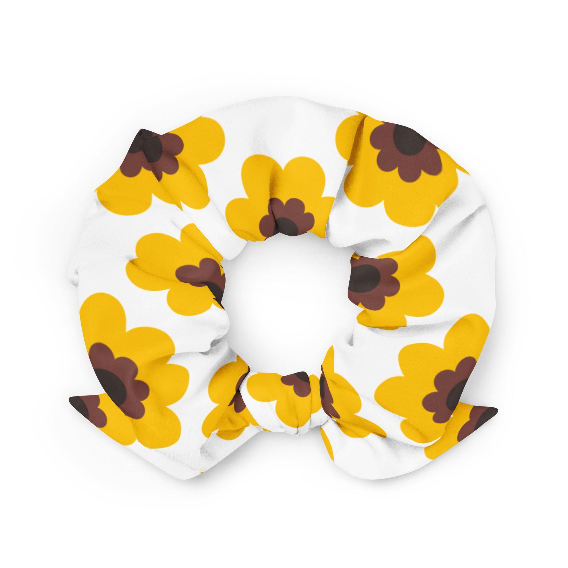Scrunchie - FANCY BLOOM yellow - Pretty floral print